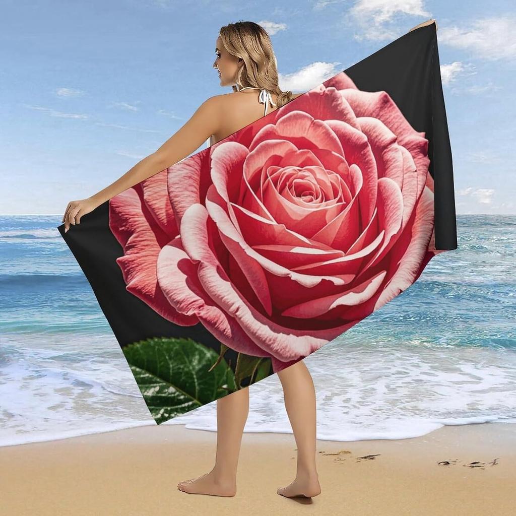 1pz Telo Mare con Fantasia Fiori Viola per Famiglia Stuff Regali Asciugatura Rapida Senza Sabbia Per Bagno Yoga Turismo Spiaggia Campeggio Nuoto