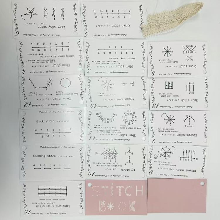 Embroidery Reference Book With Step By Step Illustrated Instructions Stitching Guides For Beginner Craft Enthusiasts