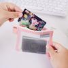Lipstick Cosmetic Bag Clear Mesh Bag Change Storage Bag Fresh Color Card Bag Mini Coin Purse  Girl