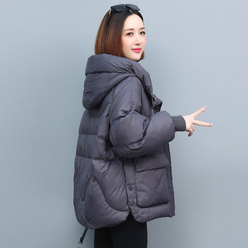 Winter Coat Women Women's Coat 2026 New Hooded Pocket Style Large Loose Coat Winter Down Coat