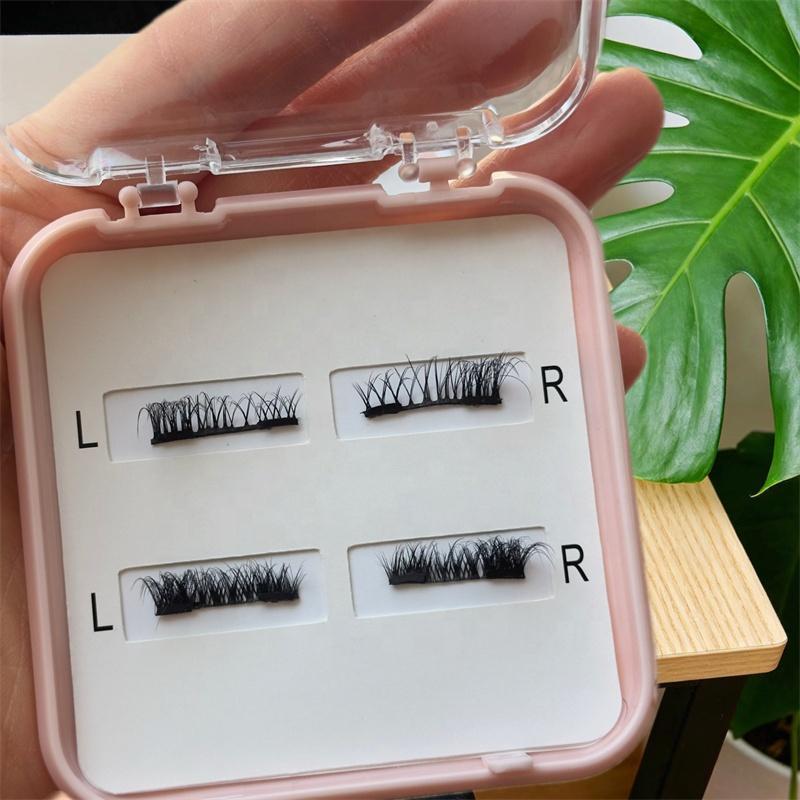 Private Label 3D Lash Factory Nature Look New Thin Invisible Quantum Eyelash Vegan Magnetic Lashes Kit No Liner