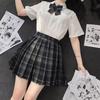 Enhetlig kjol Veckad kjol Cosplay JK Gymnasietjej Uniformset Rutig kjol Band Shoppingfest Cosplay Fotografering Nöjespark Kulturell