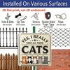 2D Flat - 1pc, Vintage Metal Aluminum Decorative Sign, Humorous Slogan for Cat Lovers, Retro Wall Decor, Home Decoration Suitable for Porches