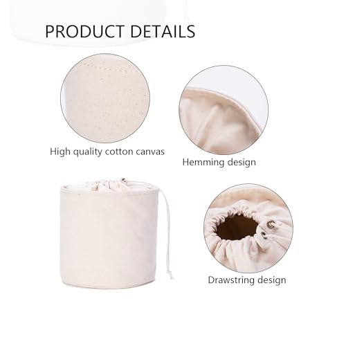 YONBEN Tall Purse Organizer Insert for Women's Canvas Round Handbag Organizer Storage, Handbag Purse Organizer Round Cosmetic Pouch Bag Bucket Makeup