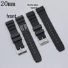 Seiko Diver ND-Compatible Black Rubber Silicone Watch Strap (20/22/24mm)