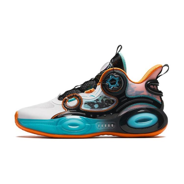 (GS) ANTA Basketball Shoes  White Blue Orange  Kids  312421120-3 EU 38