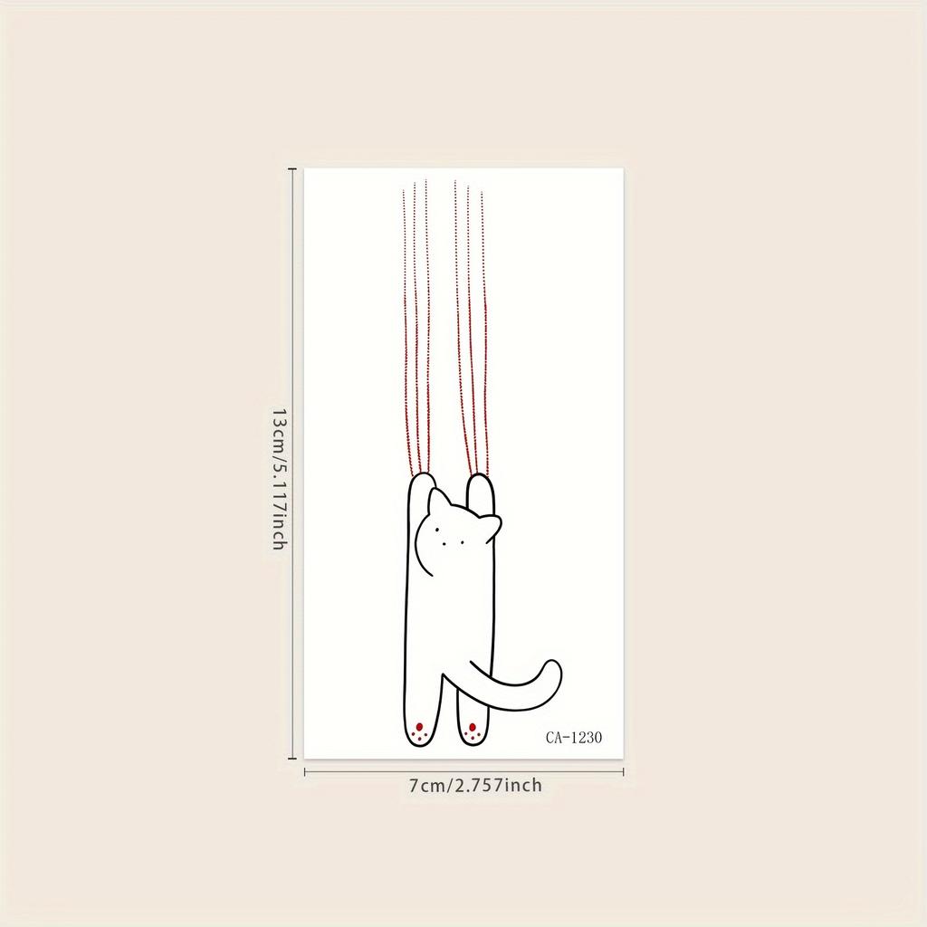 One Temporary Tattoo Sticker For Playful Bear Fashionable And Minimalist Cool Style Easy To Apply Lasting For 1 3 Days Shoulder