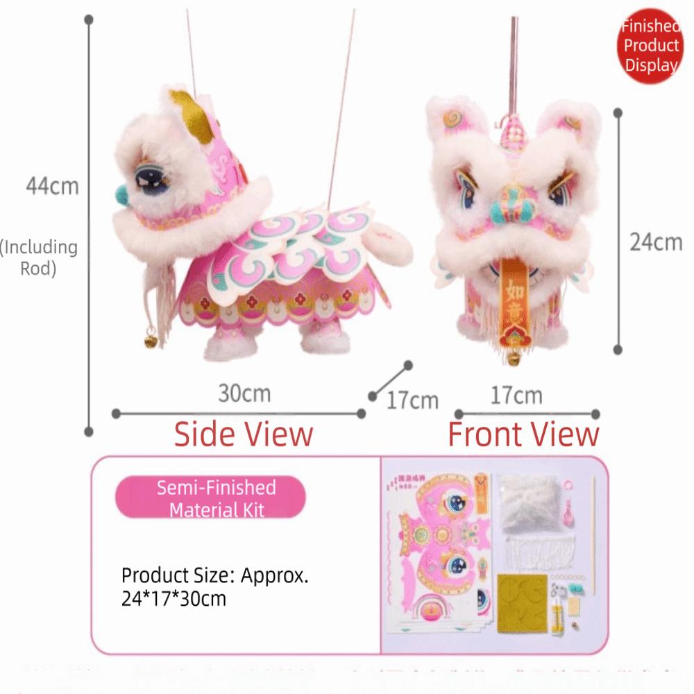 DIY Material Package New Year Lion Dance Lantern with Tassel Handmade Lantern  Chinese New Year