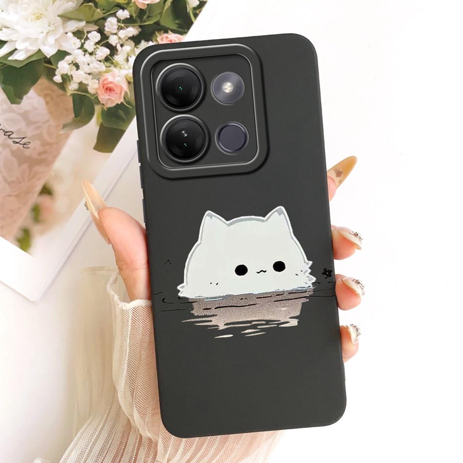 For Infinix Smart 7 HD / Smart7 Plus Cute Cat Flower Cartoon Phone Case For Infinix Smart 7HD 7Plus Soft Silicone Covers Bumpers