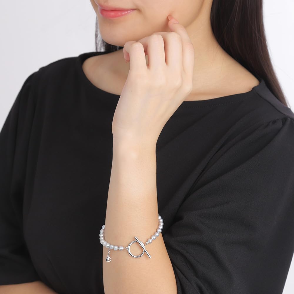 [Moon Label] Baroque Pearl Bracelet 5.0mm Baby PearlAkoya Pearl Bracelet for Women, Men, and Unisex Pearl Bracelet [Gift Wrapped]