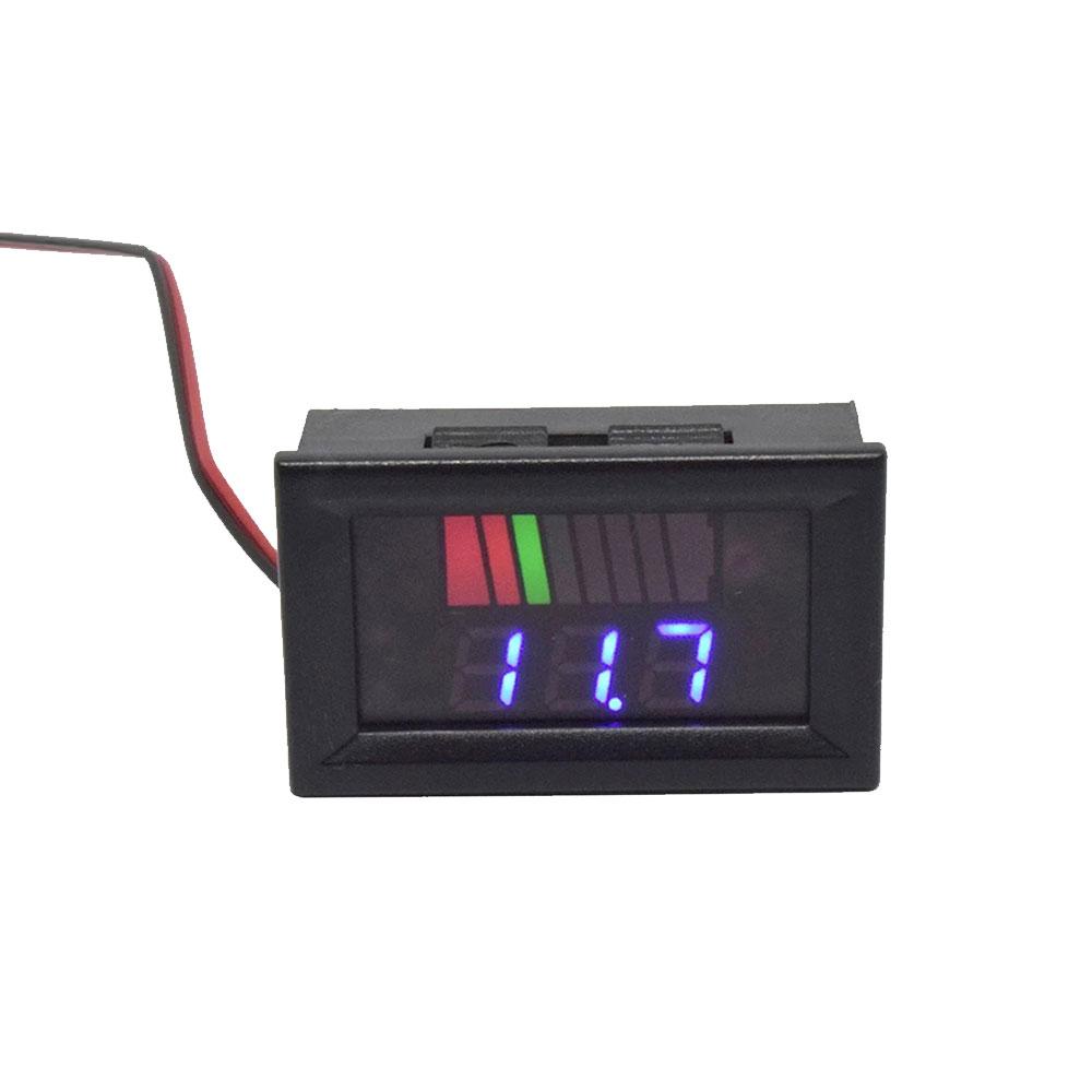 Indicator de nivel de încărcare a bateriei auto 12V 24V 36V 48V 60V 72V Contor de capacitate a bateriei cu litiu Tester Display Tester LED Voltmetru
