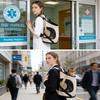 Cat Carrier Chest Bag Ergonomic Double-strap Breathable Dog Backpack Carrier Front Bag for Nail Clipping Traveling Walking