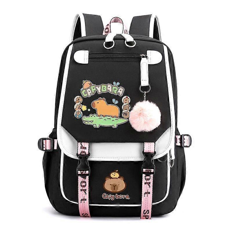 Capybara School Bag Cute Cartoon Capybara Backpack Large Capacity 21