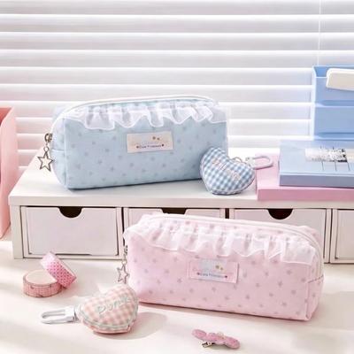 Large Capacity Pen Bag Multifunctional Makeup Storage Pouch Stylish Pencil Case  For Girls