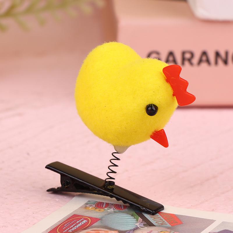 

Зажим для животных в виде утконоса, аксессуары, головные уборы, мультяшные забавные детские 3D маленькие желтые цыпочки, плюшевая заколка для волос жёлтый