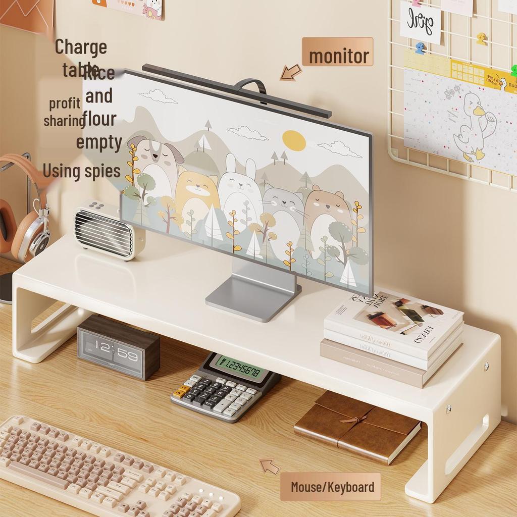 Multi-Layer Metal Desktop Riser Stand for PC Tower & Monitor