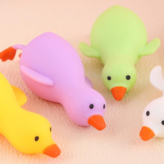 Mini Duck Squeeze Toy Lying Duck Anxiety Relief Sensory Toy Slow Rising Animal Stress Ball School Office Desk Fidget