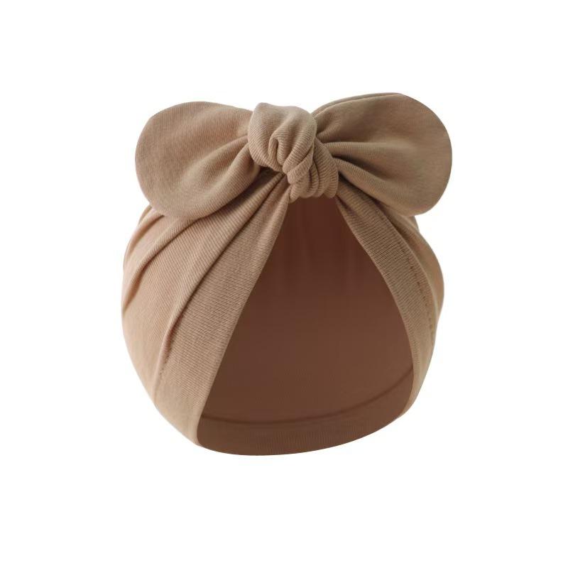 New fashion children's rabbit ear bow multi-color soft baby fetal hat baby spring and autumn hat