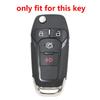 Kirtlandi Silicone Key Case Cover Holder for Ford Fusion Ka GM 2014 2015 2016 2018 2020 Flip Folding Car Key Cover Keychain Fob