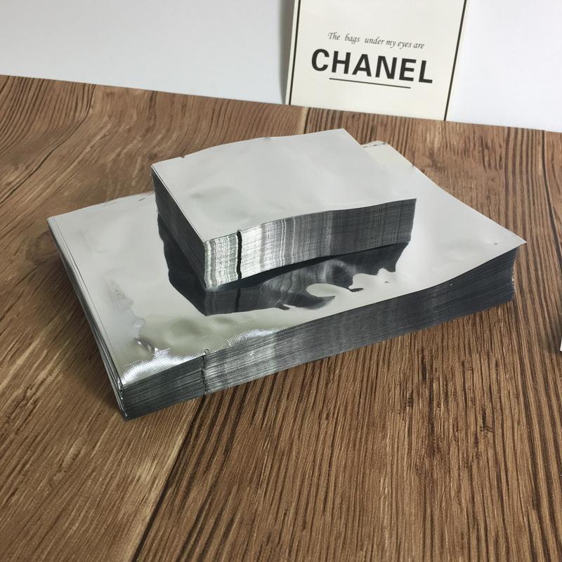 100Pcs Silver Dumb Transparent Bags Heat Seal - Top Open Mylar Foil Bag Matte Surface Plastic Food Package Powder/Sauce Pouch