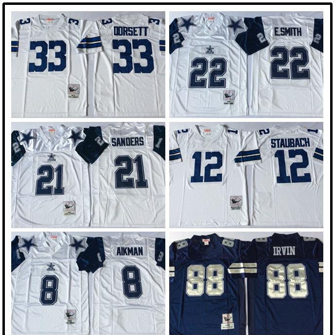 Dallas Cowboys Şöhretler Salonu Rugby Forması - Vintage #21 #22 MN Sınırlı Üretim