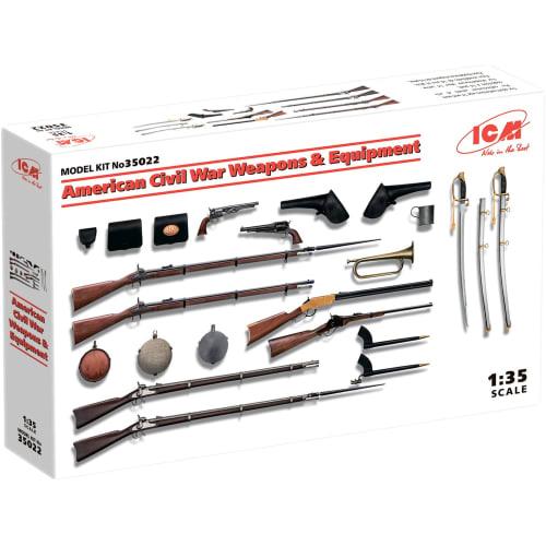 ICM 1/35 American Civil War Weapons & Equipment Set Plastic Model Kit 35022