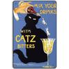 Vintage Catz Bitters Bitters Recipe Metal Tin Sign    Retro Bitters Mixer Guide Antique Bar Cart  Decor Bartenders Ingredie