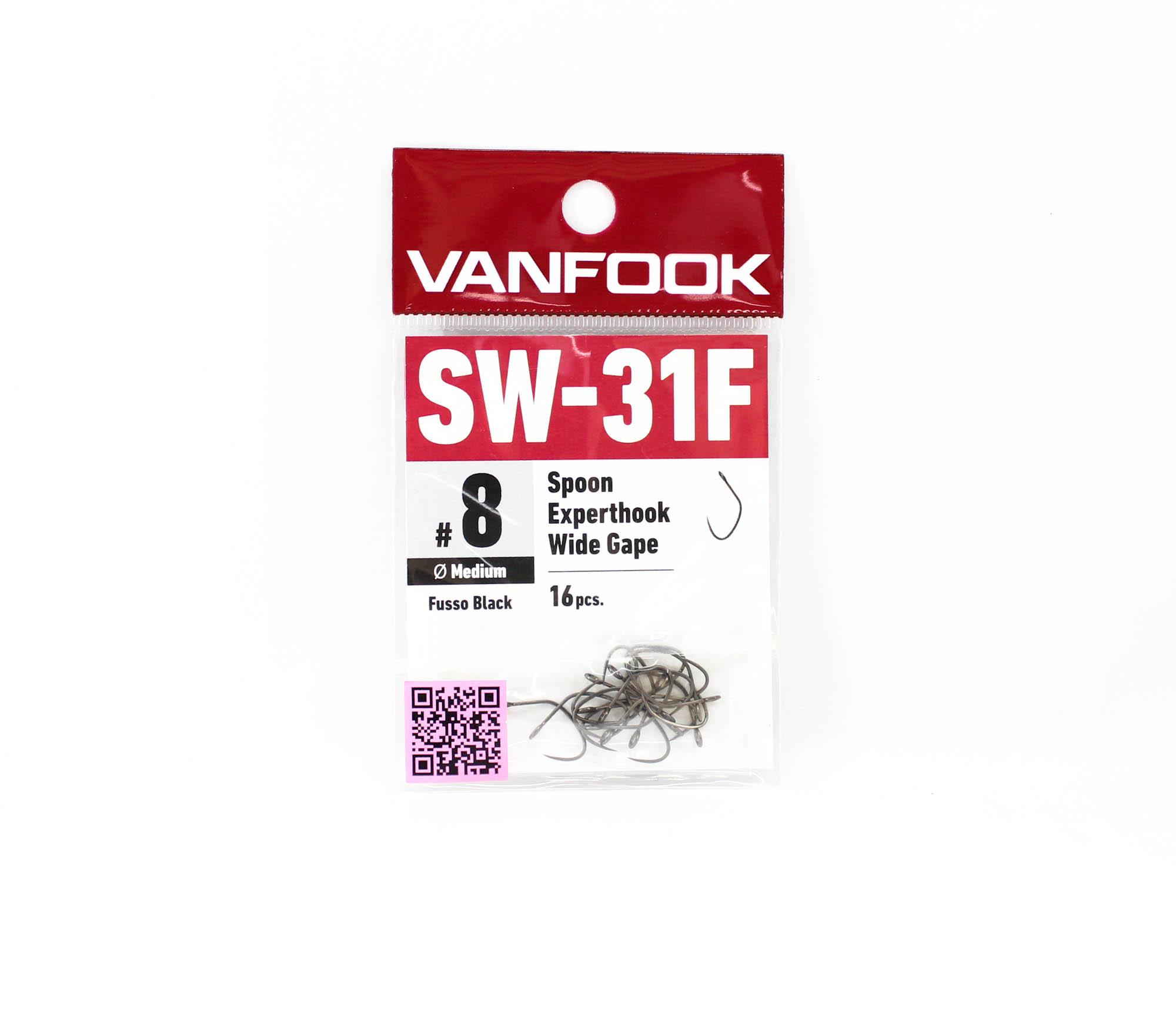

Vanfook SW-31F Spoon Expert Wide Hook Size 8, 16/pack Black (0418)
