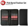 Foreign Trade Nylon Painting Brush Set - 10 Pieces, Red & Blue Handles, Flat Gouache & Oil Brushes