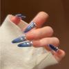 Cat's Eye Wearing Nail Pure Hand-made Nail Piece Fake Nail Wearing Nail Piece Advanced Sense Thin Dog Long