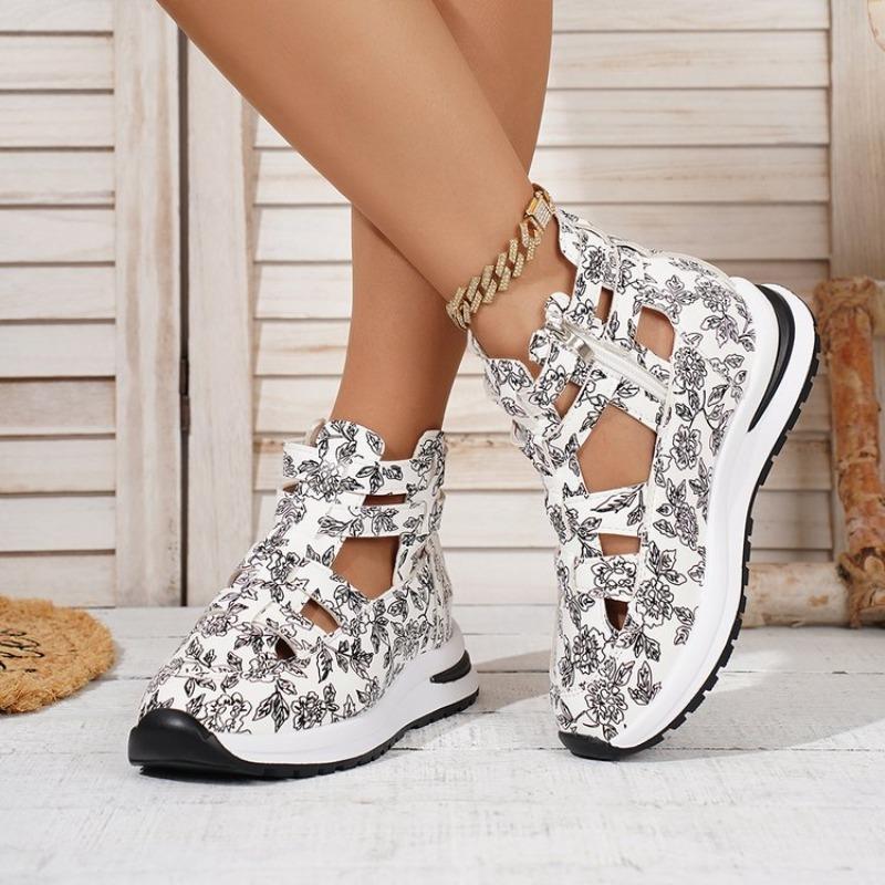 2026 Sommer Neu Damen Mode Riemen Geschlossene Zehenpartie Unifarben Runde Zehenpartie Keilabsatz Lässig Bequem Sandale für Damen High Heels