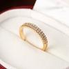 Luxury Palace Minimalist Ring With Colorful Zircon Inlay Elegant And Atmospheric Fashion Band For Women