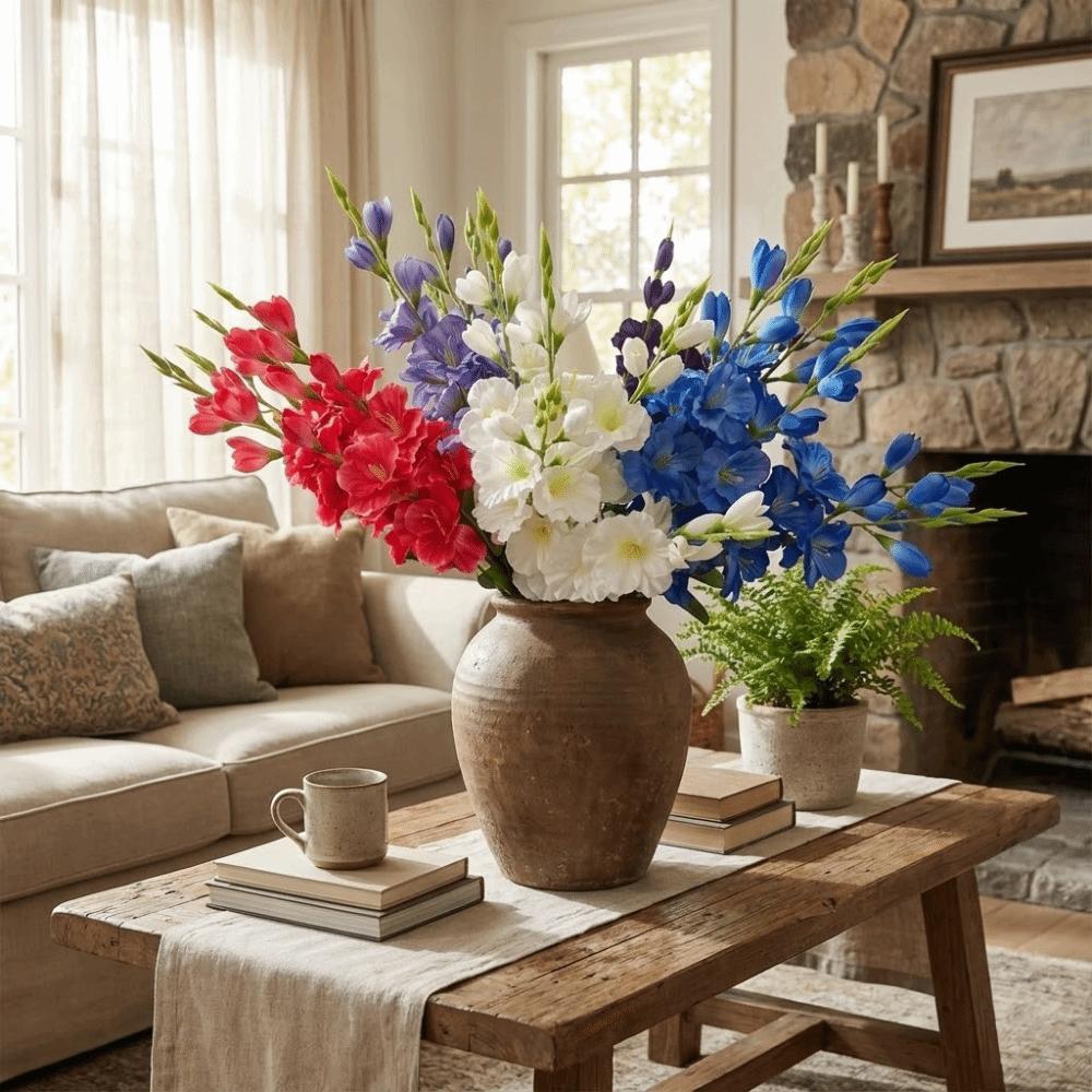 62cm Artificial Gladiolus Flowers DIY Fake Flowers Artificial Hyacinth Violet Flower  Home Decor