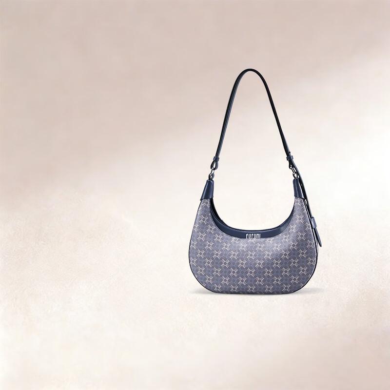 FUFUNI 2026 Monogram Underarm Moon Bag