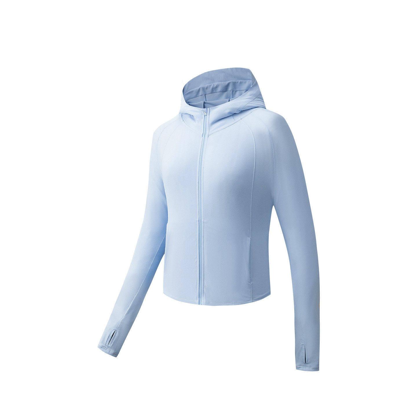 Anta Training Series Hooded Zipper Slim Fit Sun Protection Jacket Women jackets 162627709-4 S