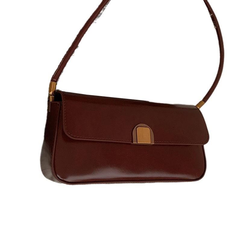 Retro niche handheld red bag women's 2025 new fashion commuter armpit bag shoulder bag one piece dropship