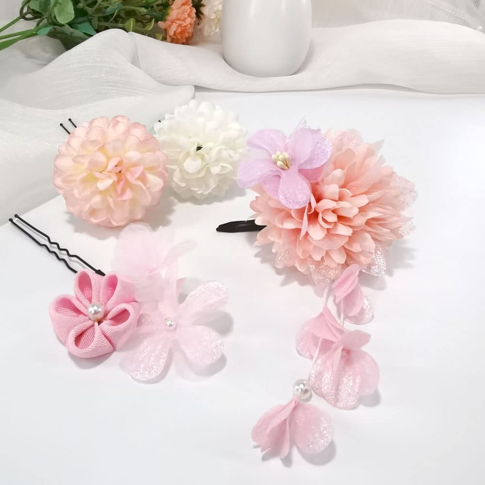 hair artificial perfect for and other traditional Japanese hair accessory for and other traditional Japanese hair clip with flower detailing
