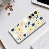 For Samsung Galaxy A36 5G Case Colorful Floral Blue Leaves Pattern Printing Straight Edge TPU Phone Back Cover