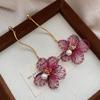 Hand-woven Flower Earrings, Earrings, Temperament Retro Mori Fresh and Sweet Exquisite Earrings, Pearls Are Smart and Super Fairy
