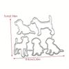 5pcs/lot Puppy Metal Cutting Dies Stencil for DIY Scrapbooking Photo Album Embossing Paper Cards Crafts Diecuts