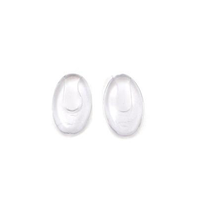 25Pairs/Set Plug-In Eyeglasses Nose Pads Transparent Pvc Anti Slip Nosepads Flat Oval Eyewear Bracket Eyeglass Accessory