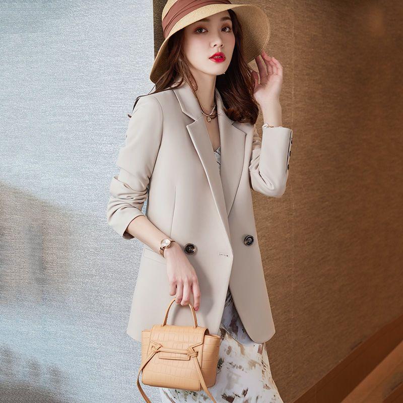 Women's Spring and Autumn Business Lightweight Comfortable Jacket Office Jacket Ladies Long Sleeve Jacket Tops