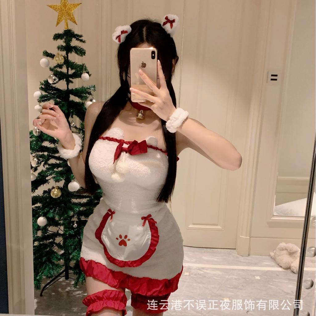 Sexy Lingerie Pure Desire Wind Cute Sleeping Clothes Women's Uniform Temptation Qqny Christmas Hip Skirt