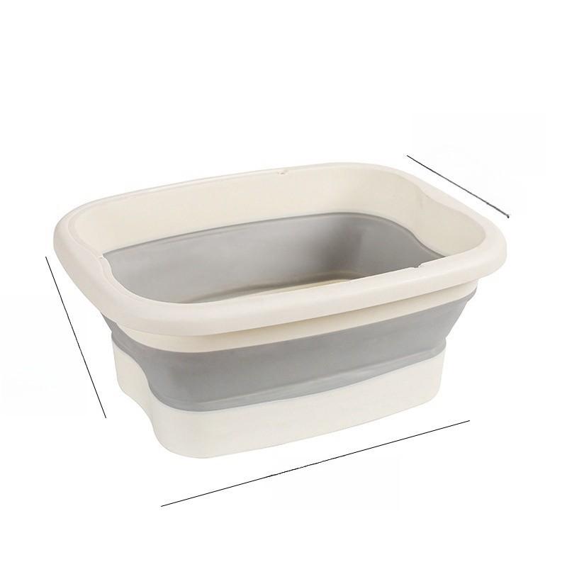 Fotskål Sammenleggbar Vannbøtte Bærbar Oppbevaring Husholdningsmassasje Helsebevaring Fotbadkar Leggdekket Isolert Fotvaskebasseng
