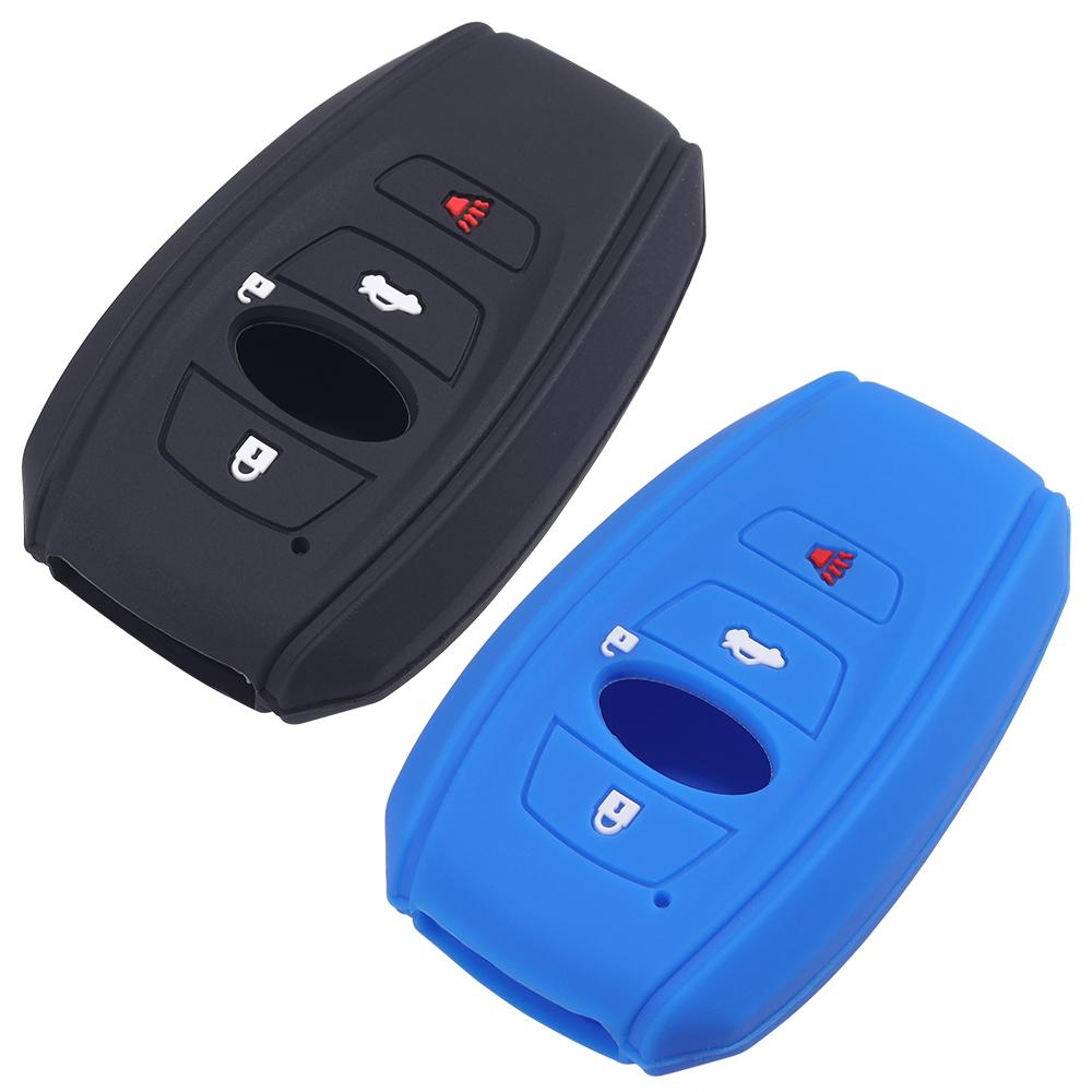 Key Fob Cover Silicone Rubber Case for Subaru BRZ STI Legacy Forester Crosstrek Impreza WRX Ascent Outback Remote Control