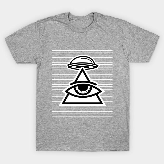 Unisex Fashion TShirt Illuminati Ufo Print TShirt Plus Size S-5XL T-Shirt 100%Cotton Tops O Neck Short Sleeve Tees
