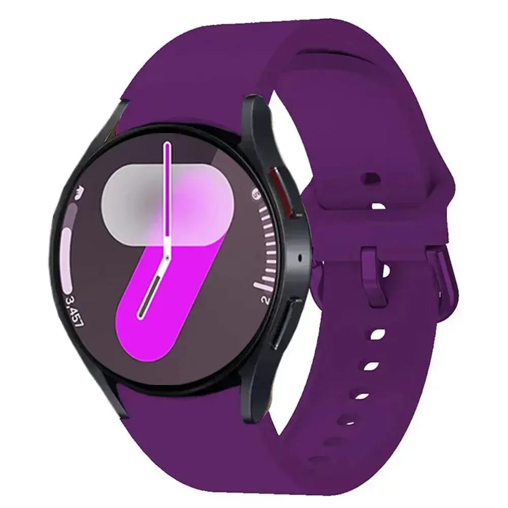 20mm Silicone Strap For Samsung Galaxy Watch 7/6/5/4 44mm 40mm Watchband For Galaxy Watch 6 4 Classic 43mm/47mm 42mm/46mm Band