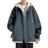 Men's Hooded Cotton Two-Piece Jacket for Spring/Autumn - Casual, Loose, Plus Size & Trendy