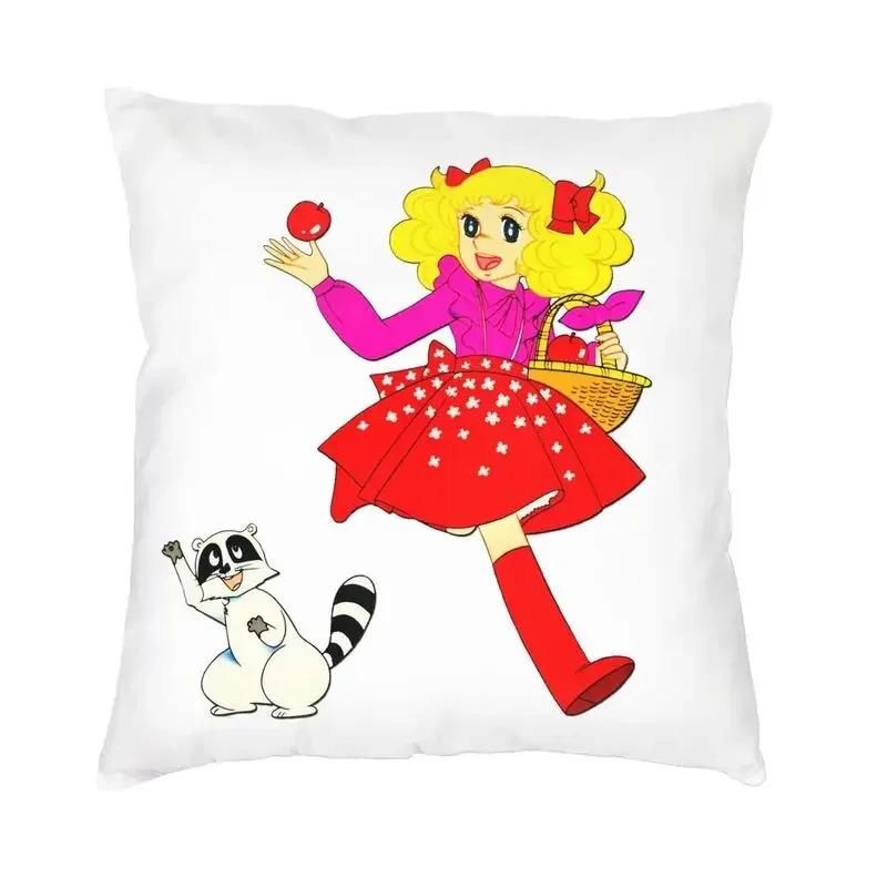 Anime Candy Candy Terry Snow Kissen Deko Zuhause Luxus Japanisch Retro Manga Kissen für Sofa Quadratischer Kissenbezug