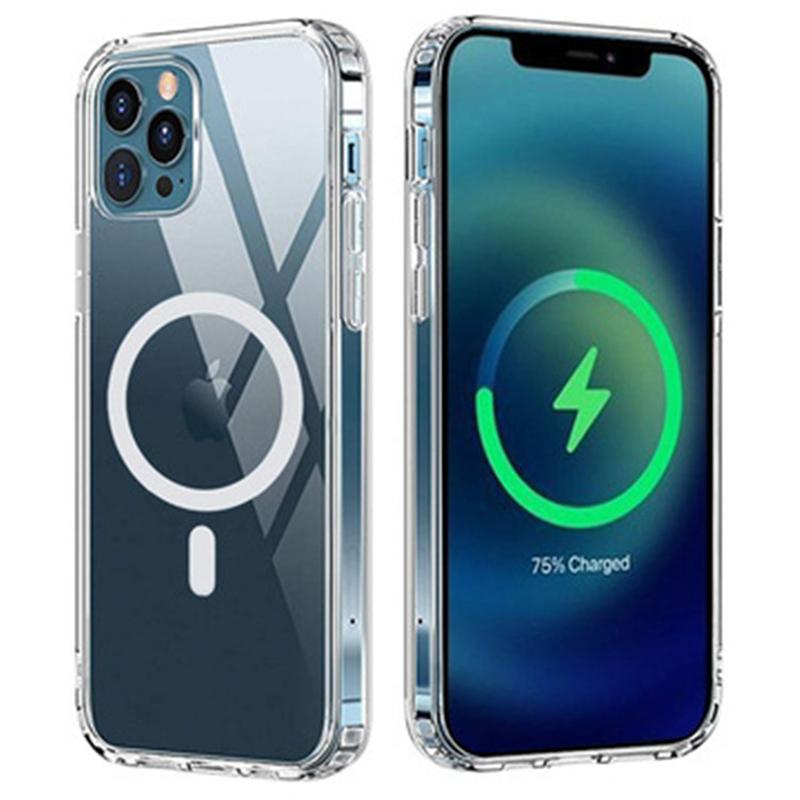 

For iPhone 15 Pro Compatible with MagSafe Transparent TPU Phone Cover Scratch Resistant Back Case A